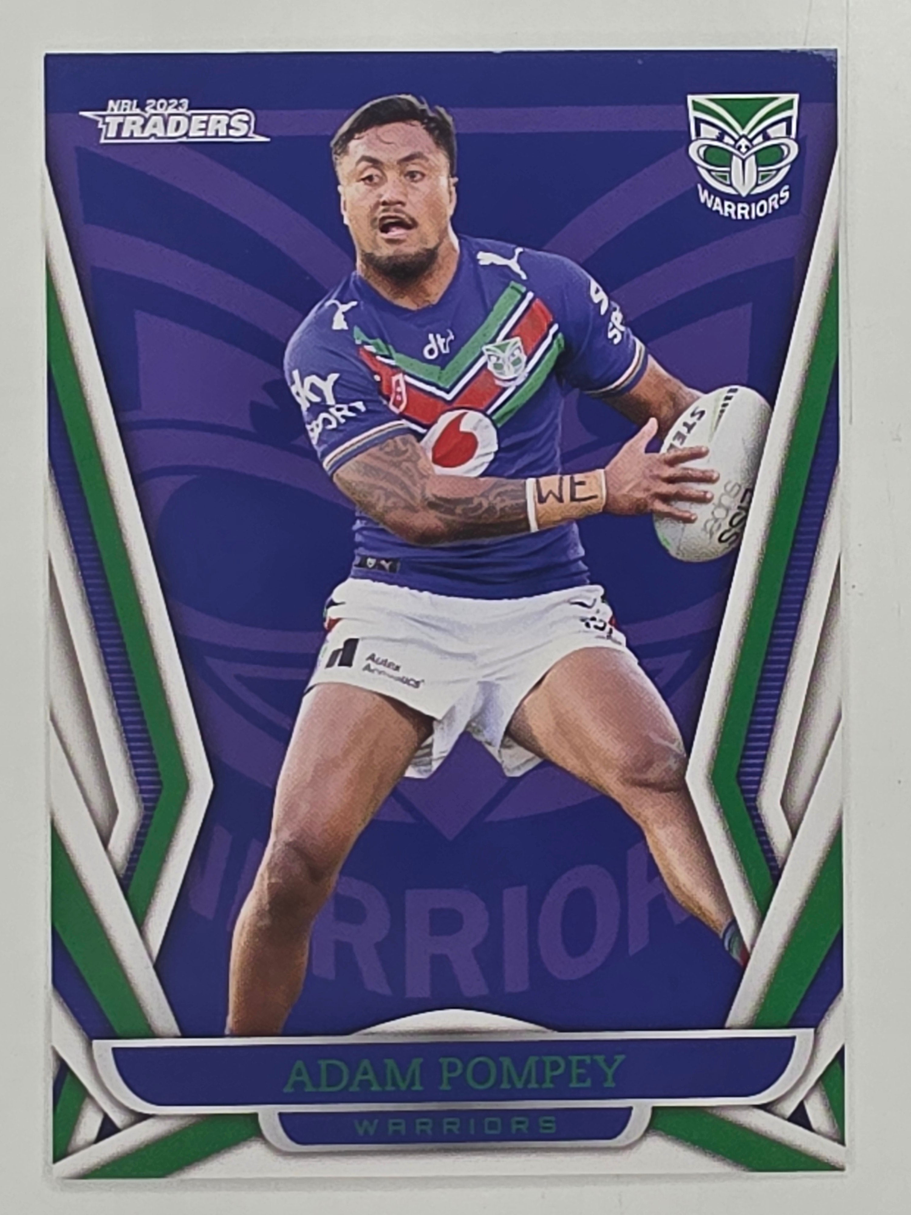 NRL 2023 Traders Titanium Base Card #148 Adam Pompey New Zealand Warriors