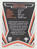NRL 2023 Traders Titanium Base Card #157 Fonua Pole Wests Tigers