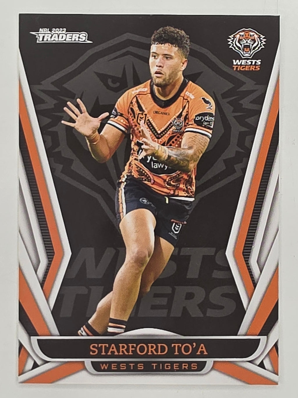 NRL 2023 Traders Titanium Base Card #158 Starford To’a Wests Tigers