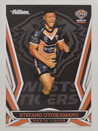 NRL 2023 Traders Titanium Base Card #160 Stefano Utoikamanu Wests Tigers