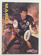 NRL 1996 Dynamic Series 1 Base Card #021 Terry Hill Manly Warringah Sea Eagles