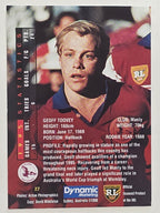 NRL 1996 Dynamic Series 1 Base Card #027 Geoff Toovey Manly Warringah Sea Eagles