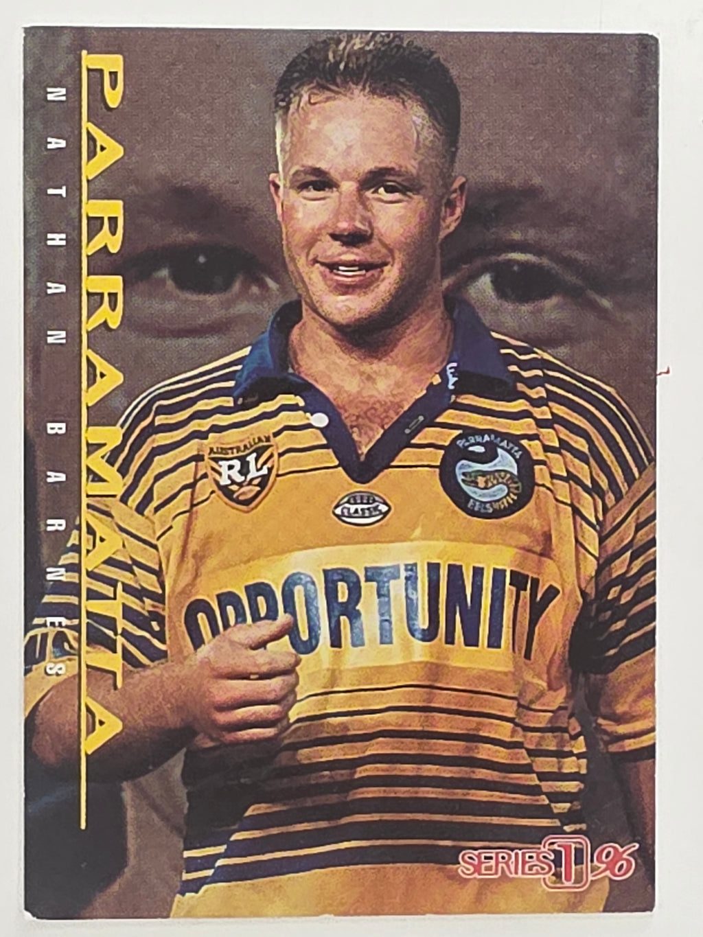 NRL 1996 Dynamic Series 1 Base Card #046 Nathan Barnes Parramatta Eels