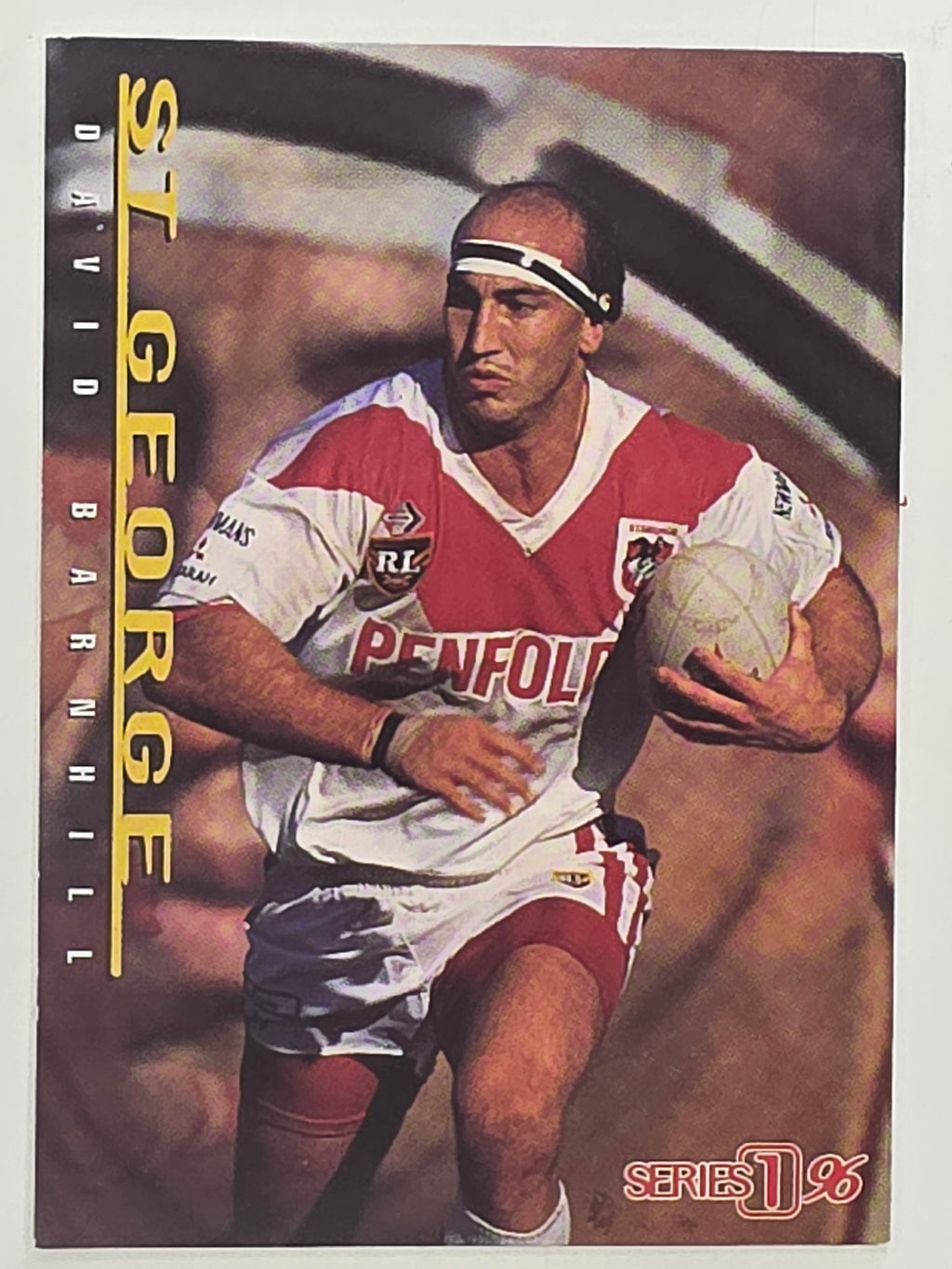 NRL 1996 Dynamic Series 1 Base Card #055 David Barnhill St George Dragons