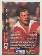 NRL 1996 Dynamic Series 1 Base Card #056 Wayne Bartrim St George Dragons