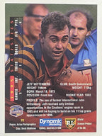 NRL 1996 Dynamic Series 1 Base Card #072 Jeff Wittenberg South Queensland Crushers