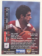 NRL 1996 Dynamic Series 1 Base Card #082 Phil Clarke Eastern Suburbs Roosters
