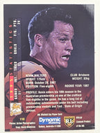 NRL 1996 Dynamic Series 1 Base Card #110 Kevin Walters Brisbane Broncos