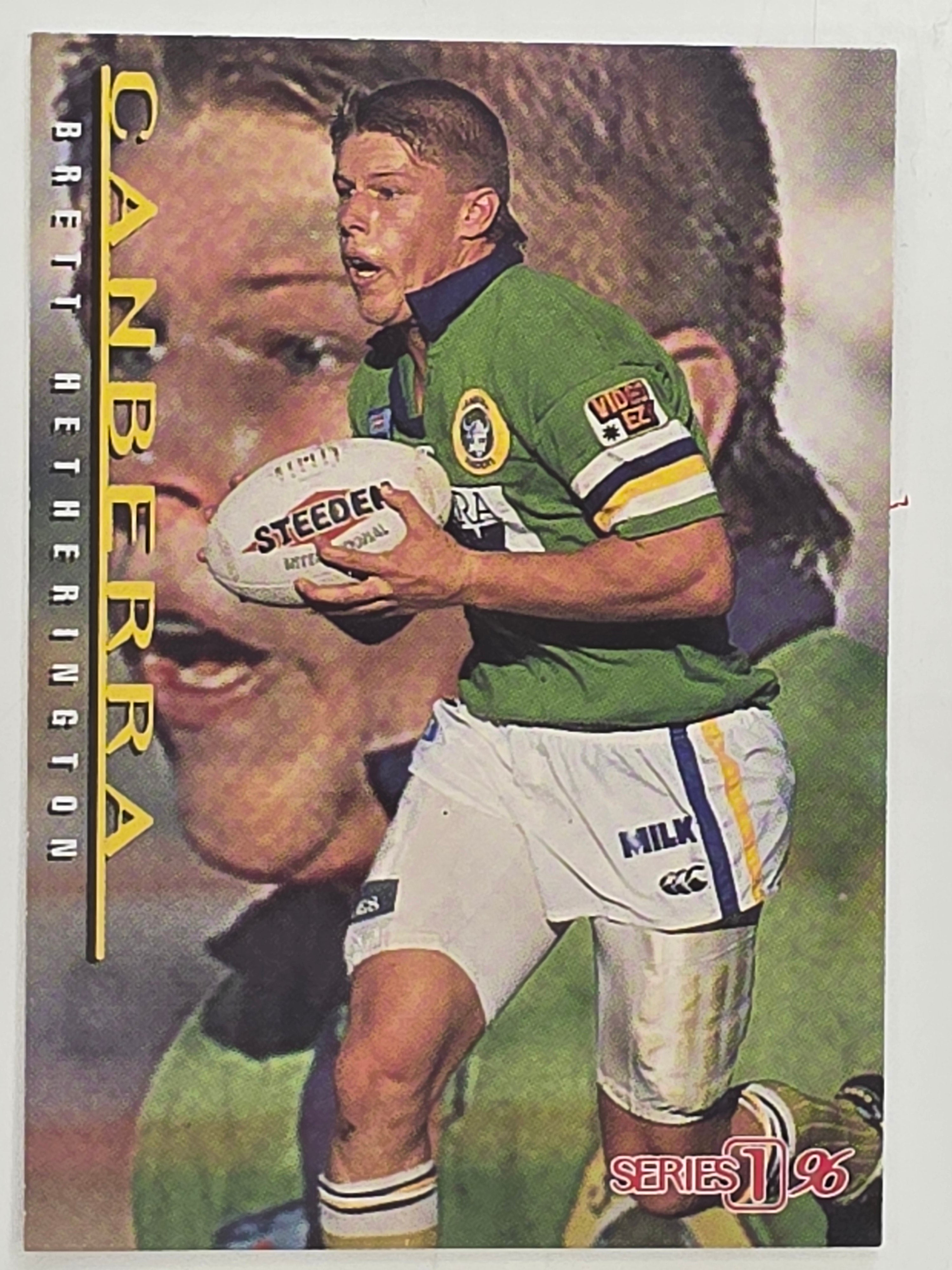 NRL 1996 Dynamic Series 1 Base Card #122 Brett Hetherington Canberra Raiders