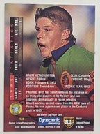 NRL 1996 Dynamic Series 1 Base Card #122 Brett Hetherington Canberra Raiders