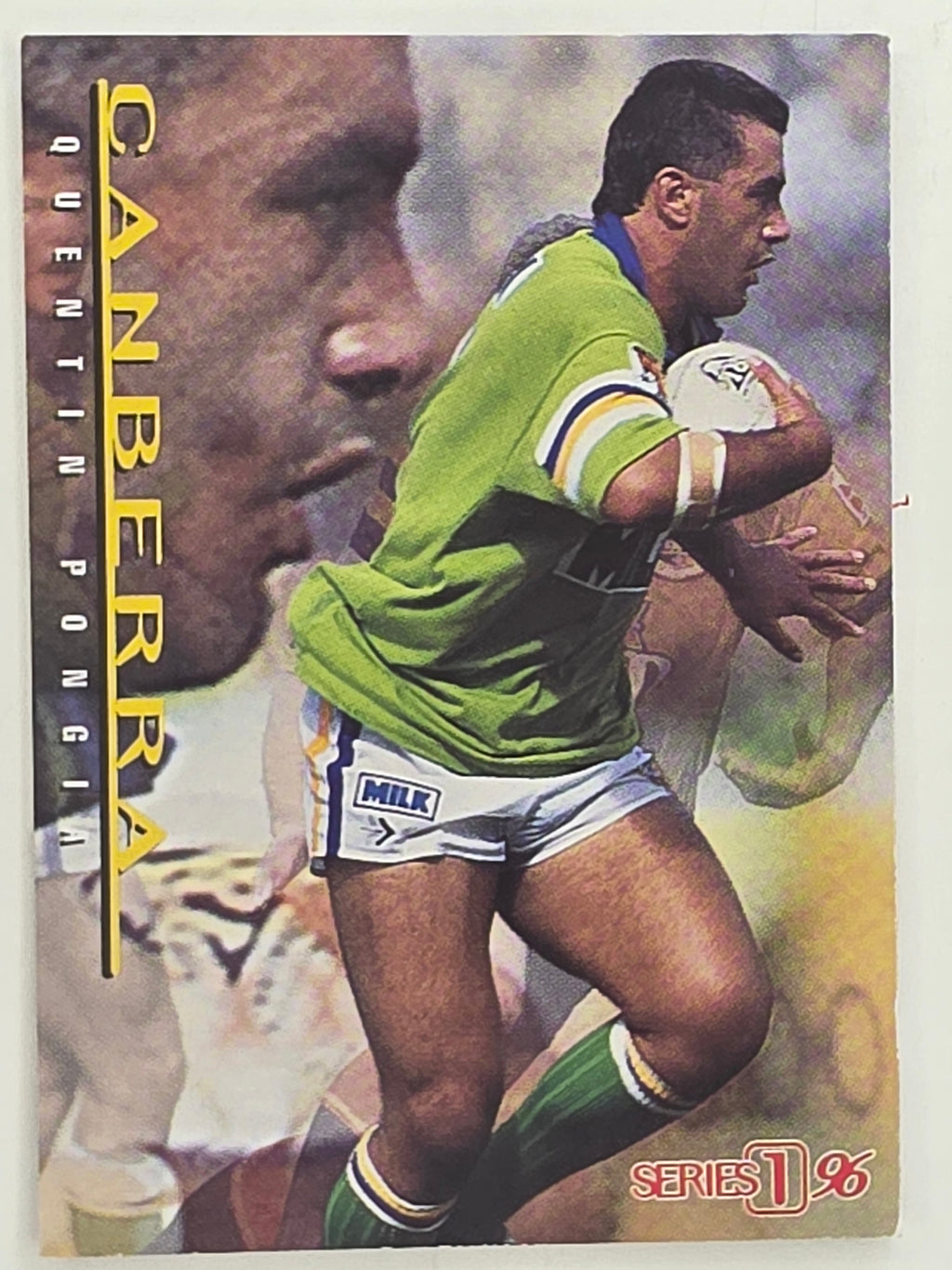 NRL 1996 Dynamic Series 1 Base Card #124 Quentin Pongia Canberra Raiders