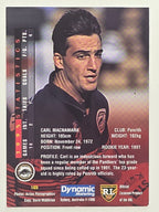 NRL 1996 Dynamic Series 1 Base Card #165 Carl McNamara Penrith Panthers
