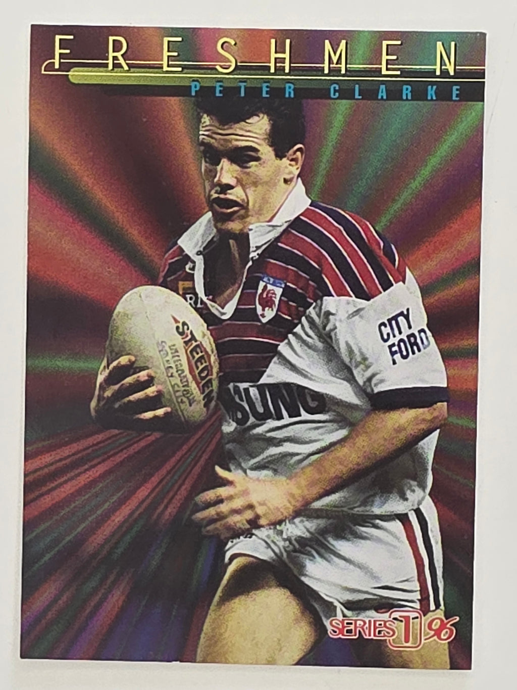 NRL 1996 Dynamic Series 1 Base Card #F1 Peter Clarke Eastern Suburbs Roosters