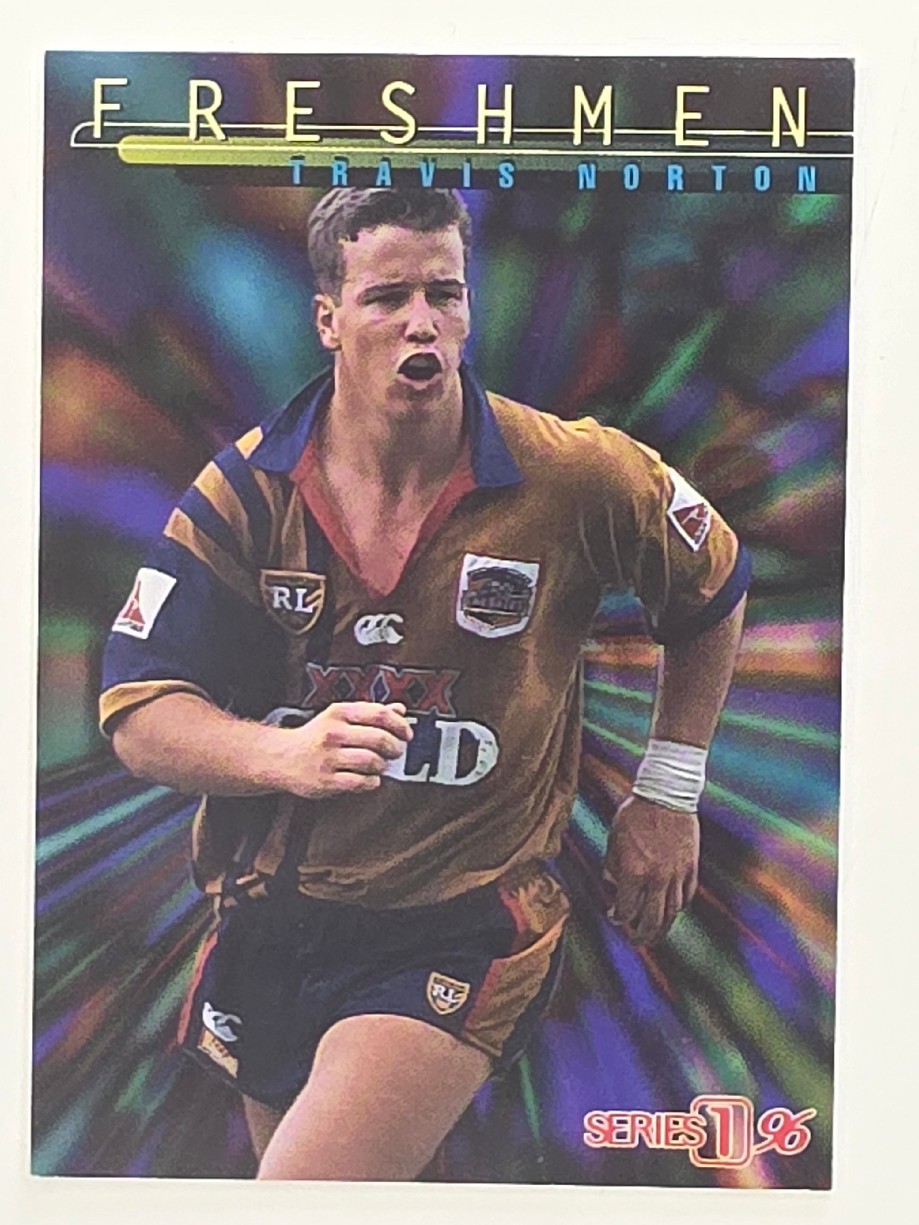 NRL 1996 Dynamic Series 1 Base Card #F7 Travis Norton South Queensland Crushers