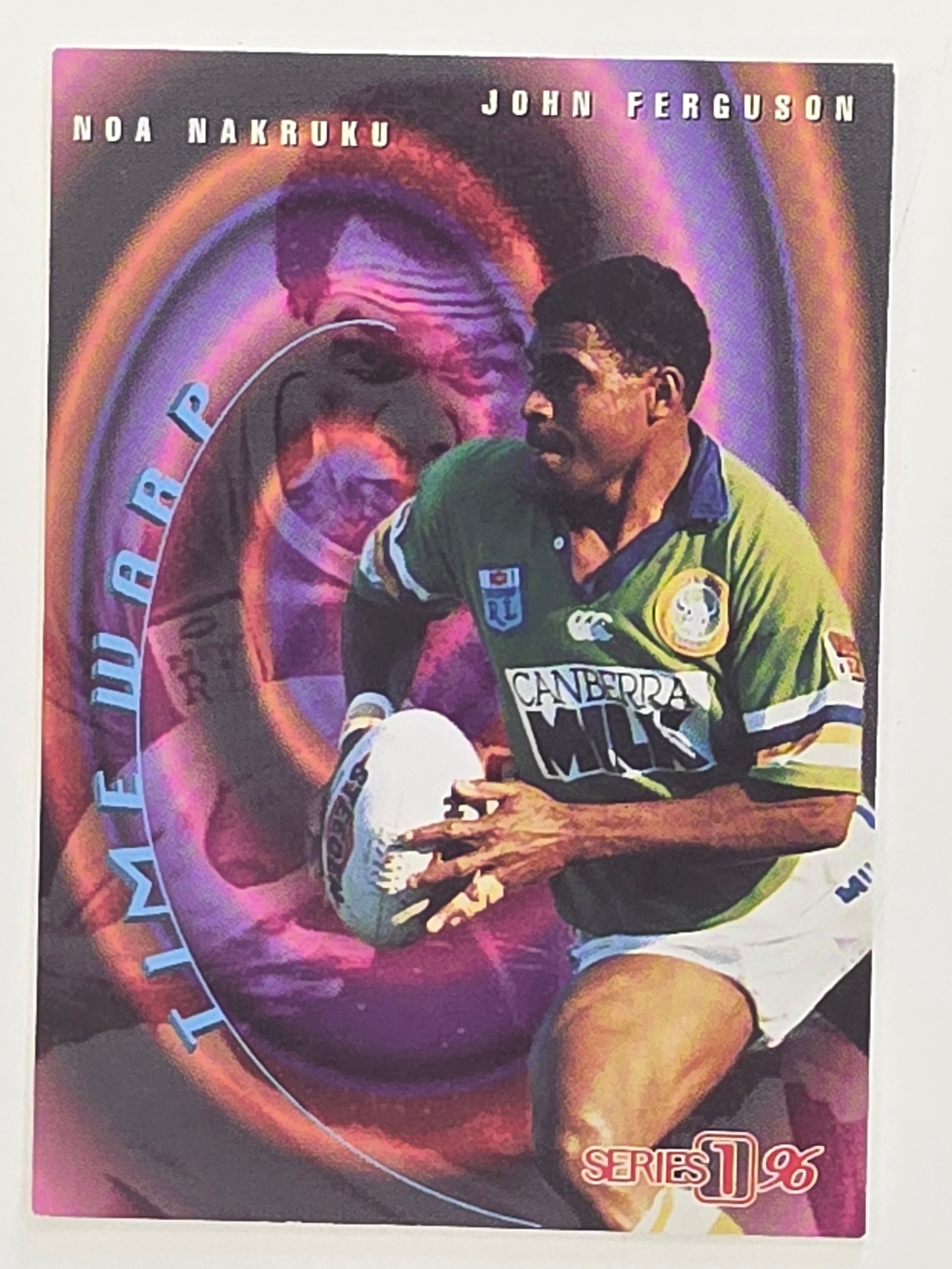 NRL 1996 Dynamic Series 1 Base Card #T14 Noa Nadruku Canberra Raiders