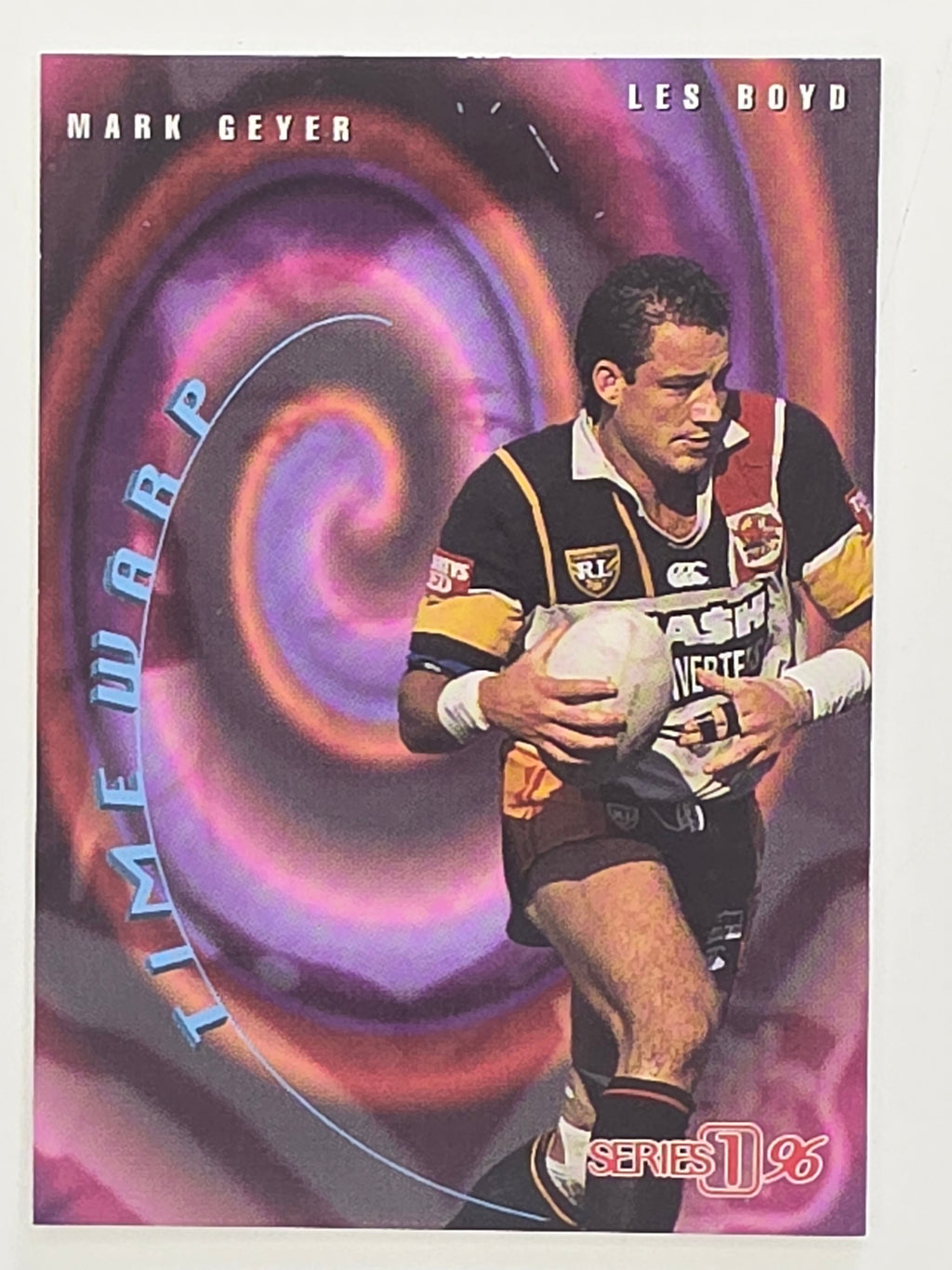 NRL 1996 Dynamic Series 1 Base Card #T18 Mark Geyer Western Reds