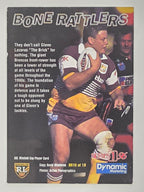 NRL 1996 Dynamic Series 1 Base Card #BR10 Glenn Lazarus Brisbane Broncos