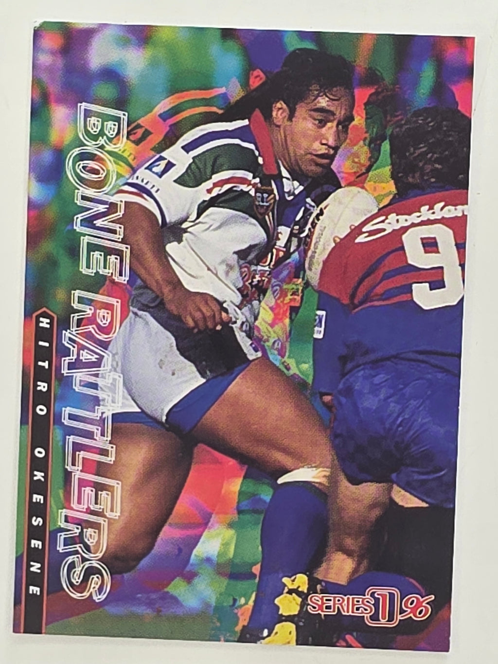 NRL 1996 Dynamic Series 1 Base Card #BR18 Hitro Okesene Auckland Warriors