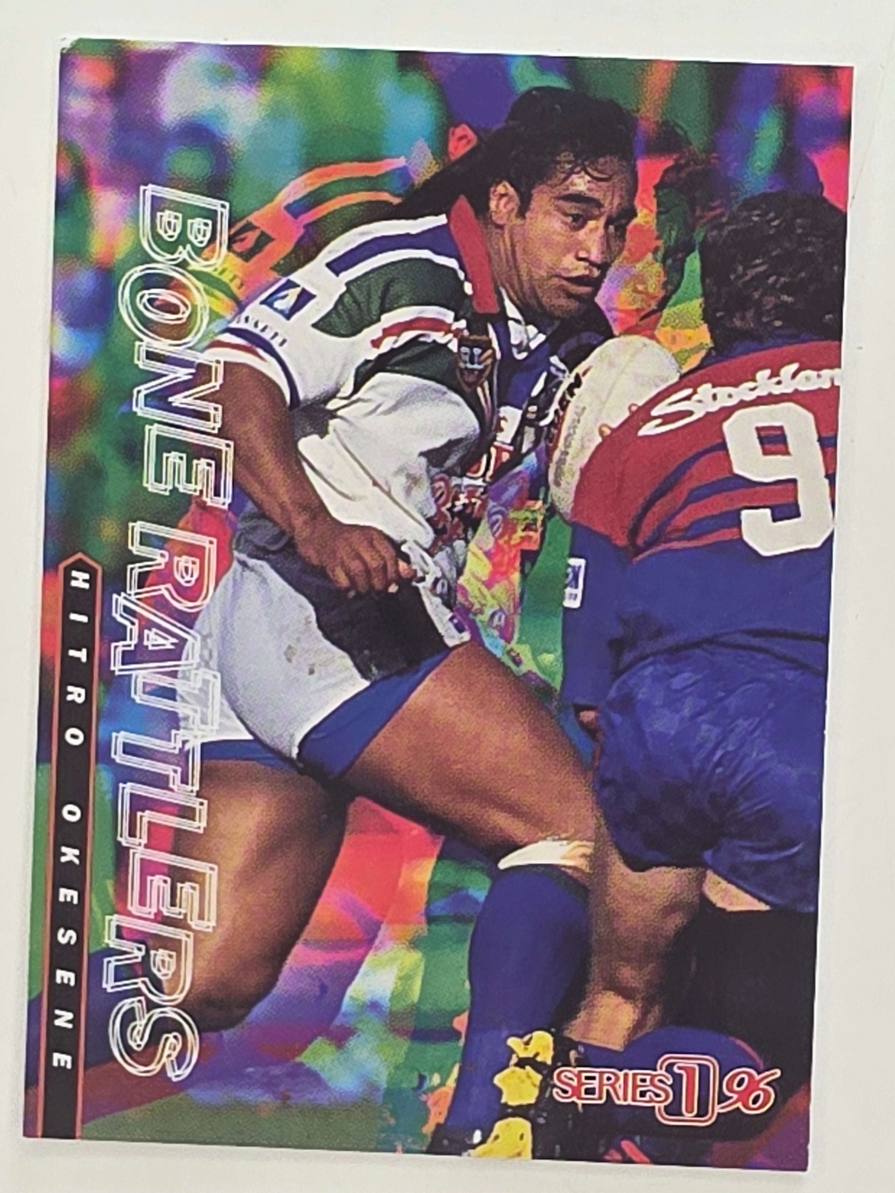 NRL 1996 Dynamic Series 1 Base Card #BR18 Hitro Okesene Auckland Warriors