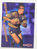 NRL 1996 Dynamic Series 1 Base Card #SY1 Justin Morgan Parramatta Eels