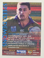 NRL 1996 Dynamic Series 1 Base Card #SD12 Brett Mullins Canberra Raiders