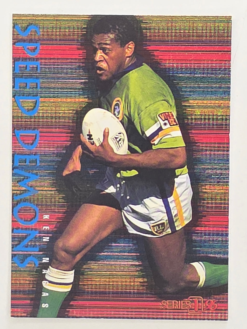 NRL 1996 Dynamic Series 1 Base Card #SD16 Ken Nagas Canberra Raiders