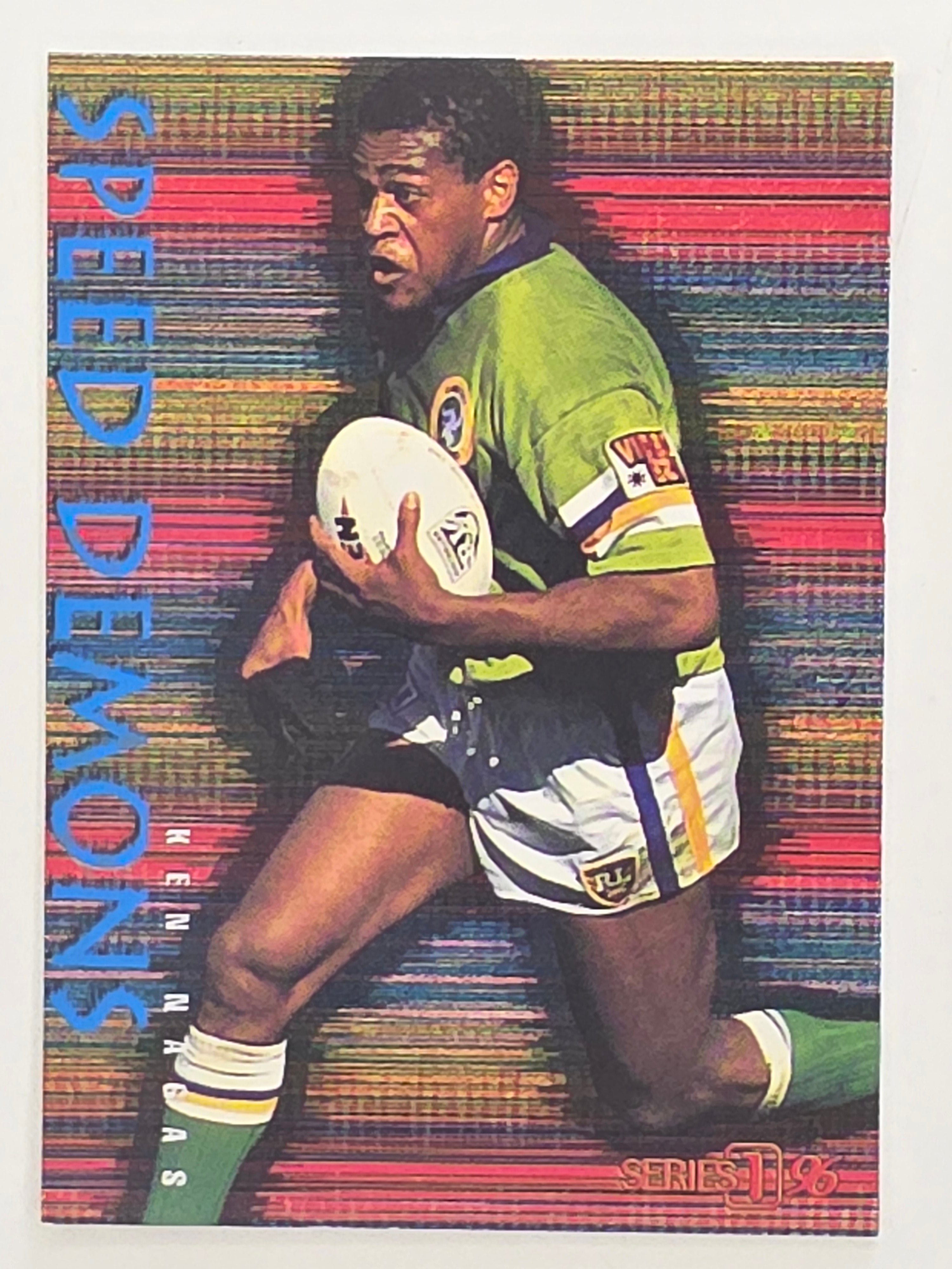 NRL 1996 Dynamic Series 1 Base Card #SD16 Ken Nagas Canberra Raiders