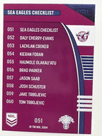 NRL 2022 Traders #051 Eagles Checklist Manly Warringah Sea Eagles