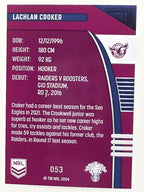 NRL 2022 Traders #053 Lachlan Croker Manly Warringah Sea Eagles