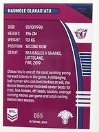 NRL 2022 Traders #055 Haumole Olakauatu Manly Warringah Sea Eagles