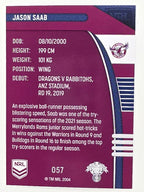 NRL 2022 Traders #057 Jason Saab Manly Warringah Sea Eagles