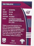 NRL 2022 Traders #060 Tom Trbojevic Manly Warringah Sea Eagles