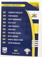 NRL 2022 Traders #081 Cowboys Checklist North Queensland Cowboys