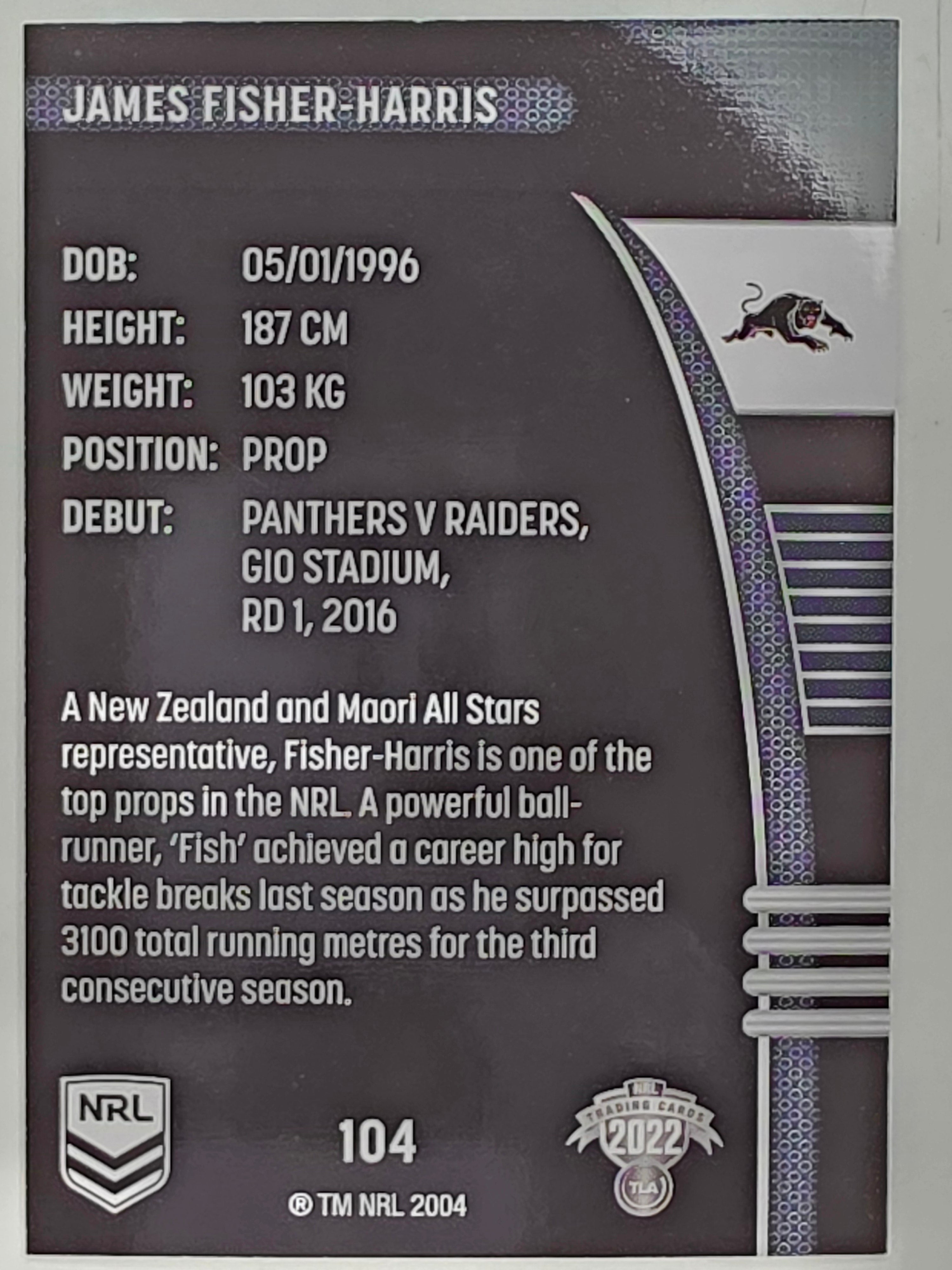 NRL 2022 Traders #104 James Fisher-Harris Penrith Panthers