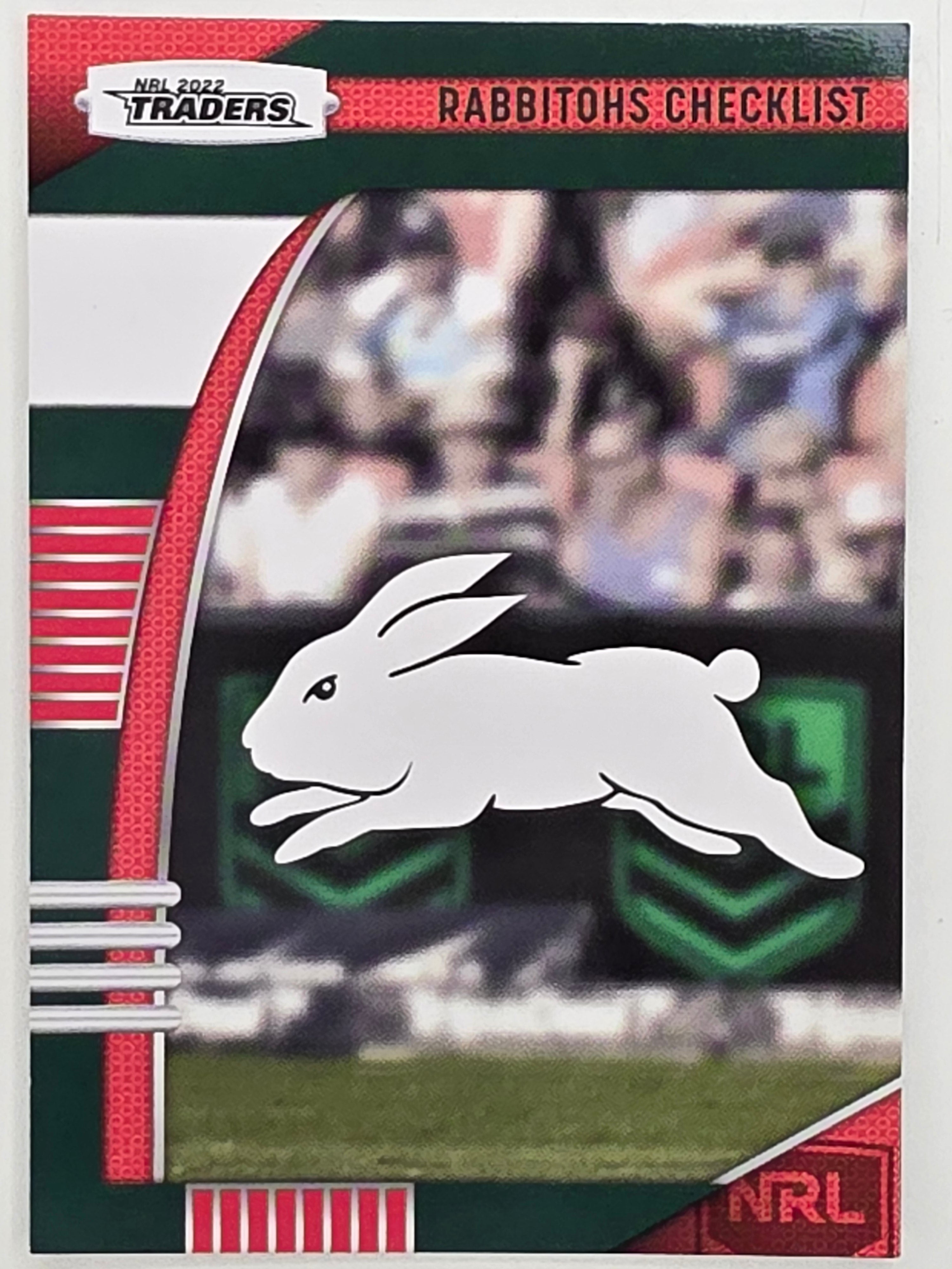 NRL 2022 Traders #111 Rabbitohs Checklist South Sydney Rabbitohs