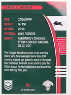 NRL 2022 Traders #115 Campbell Graham South Sydney Rabbitohs