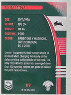 NRL 2022 Traders #119 Tevita Tatola South Sydney Rabbitohs