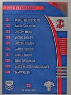 NRL 2022 Traders #131 Roosters Checklist Sydney Roosters