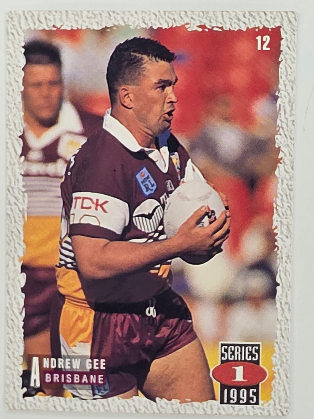 NRL 1995 Dynamic Series 1 Base Card #012 Andrew Gee Brisbane Broncos