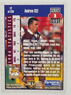 NRL 1995 Dynamic Series 1 Base Card #012 Andrew Gee Brisbane Broncos