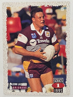NRL 1995 Dynamic Series 1 Base Card #015 Glenn Lazarus Brisbane Broncos