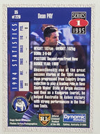 NRL 1995 Dynamic Series 1 Base Card #035 Dean Pay Canterbury Bankstown Bulldogs