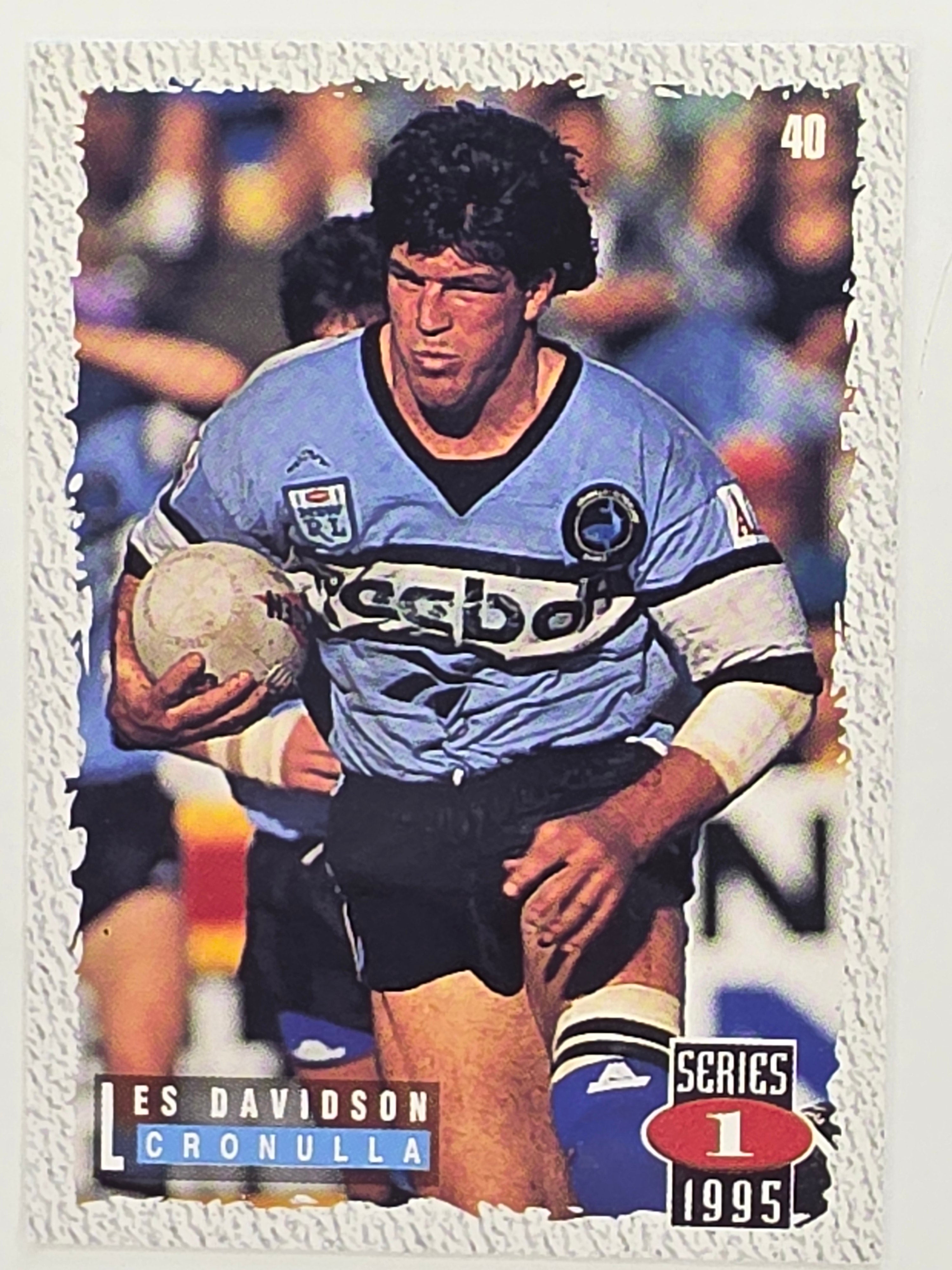 NRL 1995 Dynamic Series 1 Base Card #040 Les Davidson Cronulla Sutherland Sharks