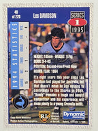 NRL 1995 Dynamic Series 1 Base Card #040 Les Davidson Cronulla Sutherland Sharks