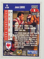 NRL 1995 Dynamic Series 1 Base Card #050 Jason Lowrie Eastern Suburbs Roosters