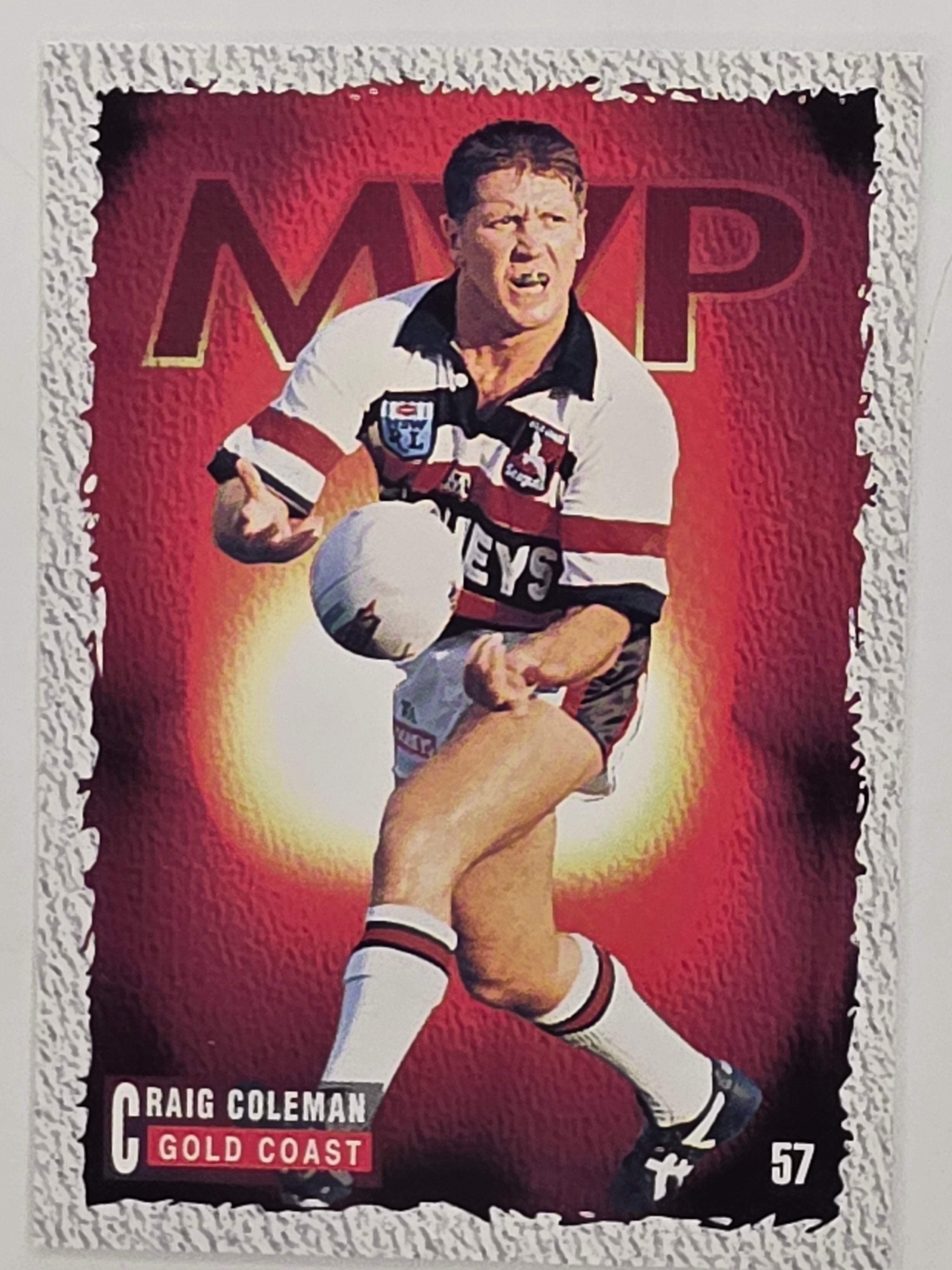 NRL 1995 Dynamic Series 1 Base Card #057 Craig Coleman Gold Coast Seagulls