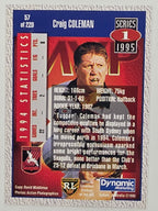 NRL 1995 Dynamic Series 1 Base Card #057 Craig Coleman Gold Coast Seagulls