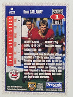 NRL 1995 Dynamic Series 1 Base Card #064 Dean Calloway Illawarra Steelers