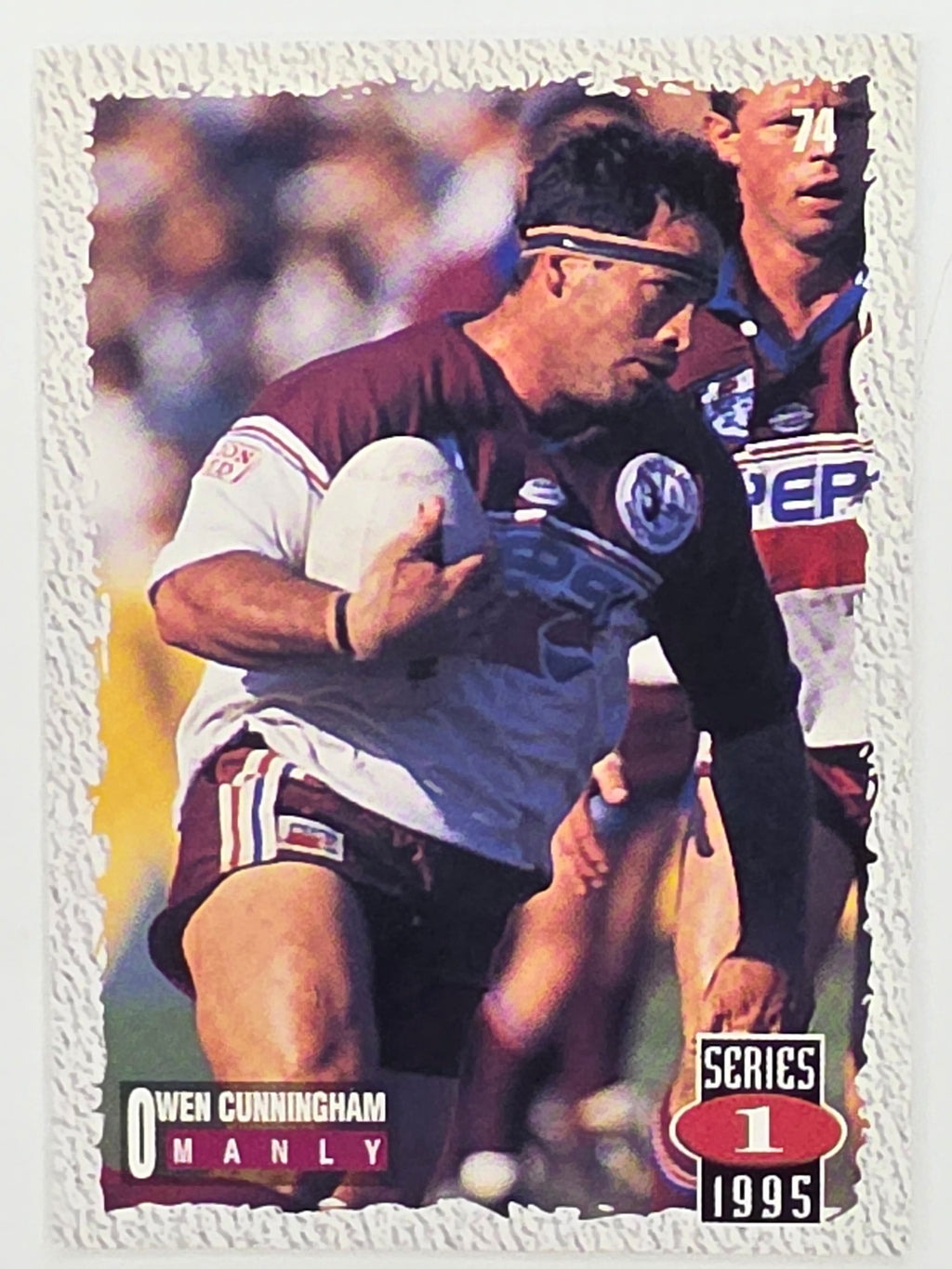 NRL 1995 Dynamic Series 1 Base Card #074 Owen Cunningham Manly Warringah Sea Eagles