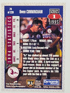 NRL 1995 Dynamic Series 1 Base Card #074 Owen Cunningham Manly Warringah Sea Eagles